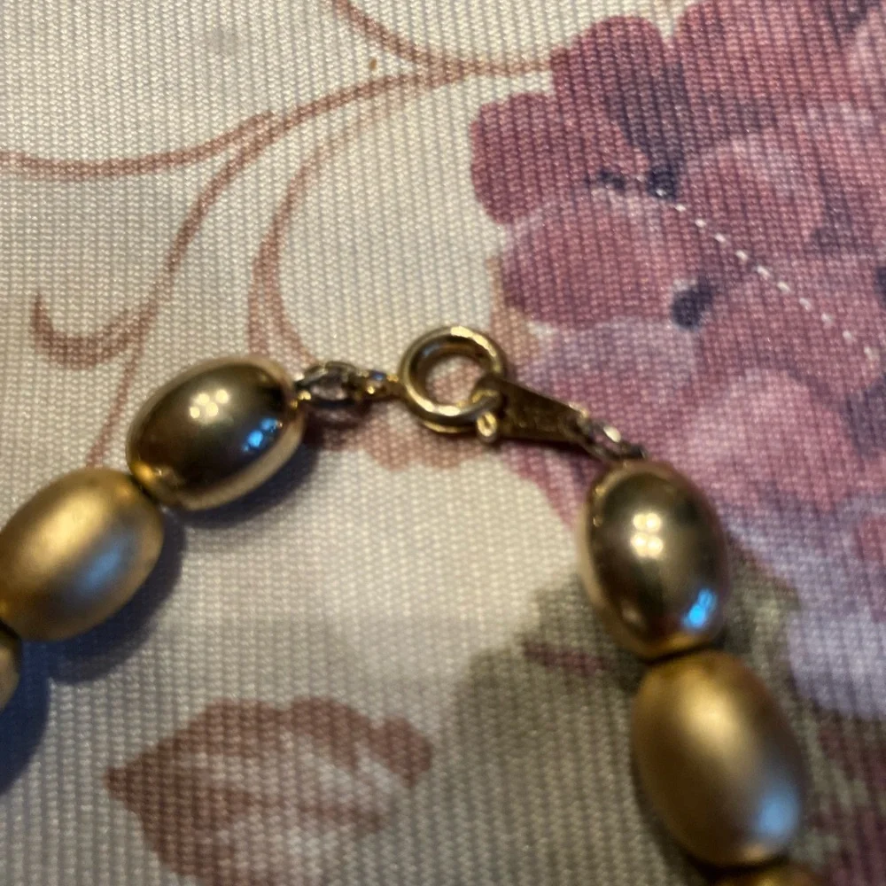 KOREAN STAMPED VINTAGE GOLD NECKLACE AND MATCHED BROOCH EARLY PIECE - Picture 11 of 16